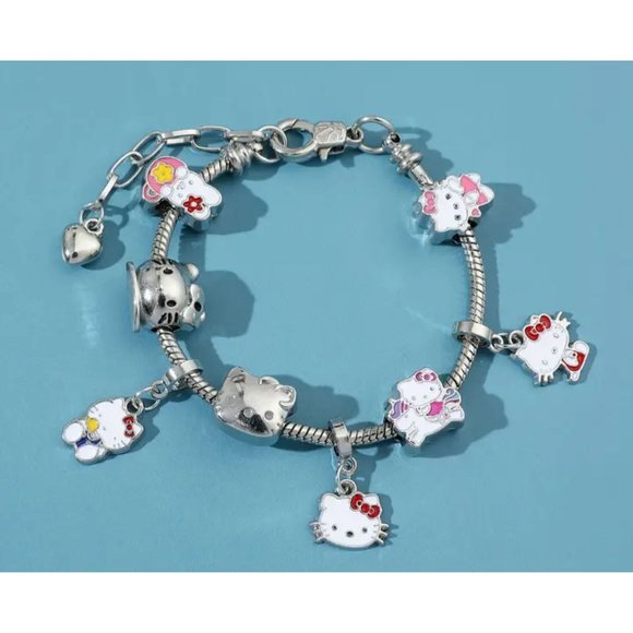 Brand New! Hello Kitty Pandora Style Bracelet! So Cute and So On Trend - Picture 1 of 3